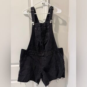 Old Navy Black Denim Maternity Shortalls